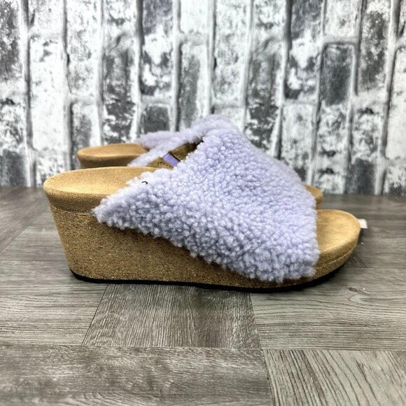 Papillio by Birkenstock Shoes - Papillio by Birkenstock Shearling Namica Women size 9/Euro 40 Purple Wedge Heel